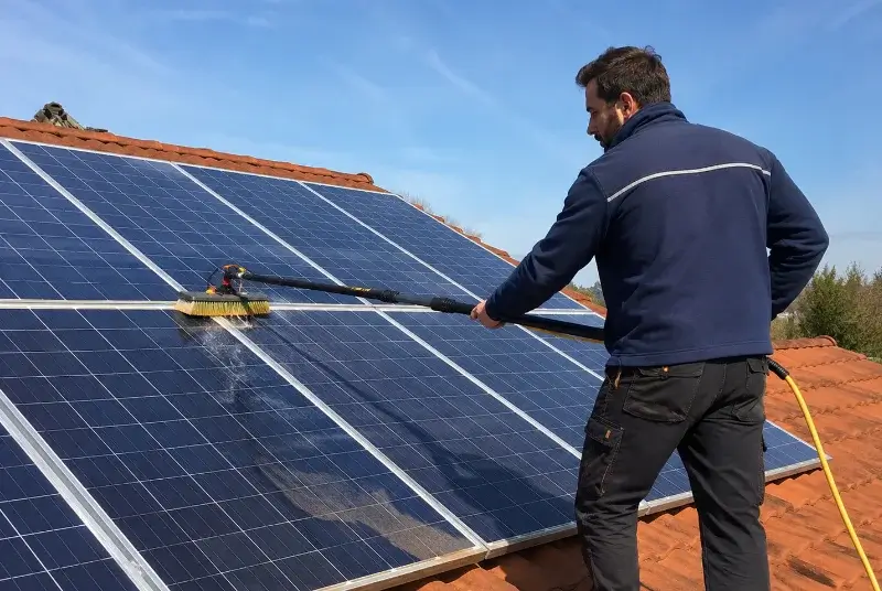 Nettoyage et entretien de panneaux solaires à Roubia